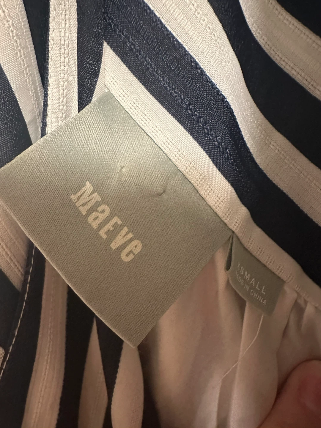 Maeve Striped Midi Skirt Navy White Size Small - photo 2