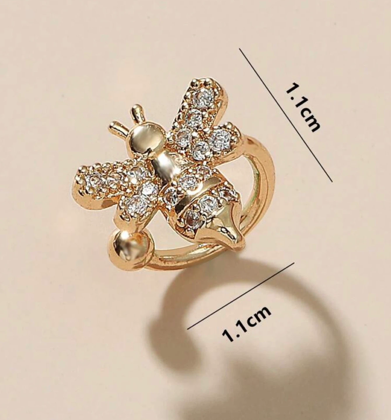 Crystal Bee Ear Cuff - photo 4