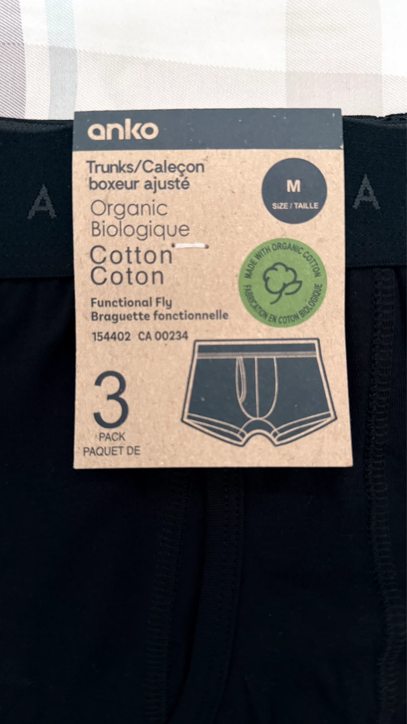 Anko Organic Cotton Trunks - Size M (5 Pack)