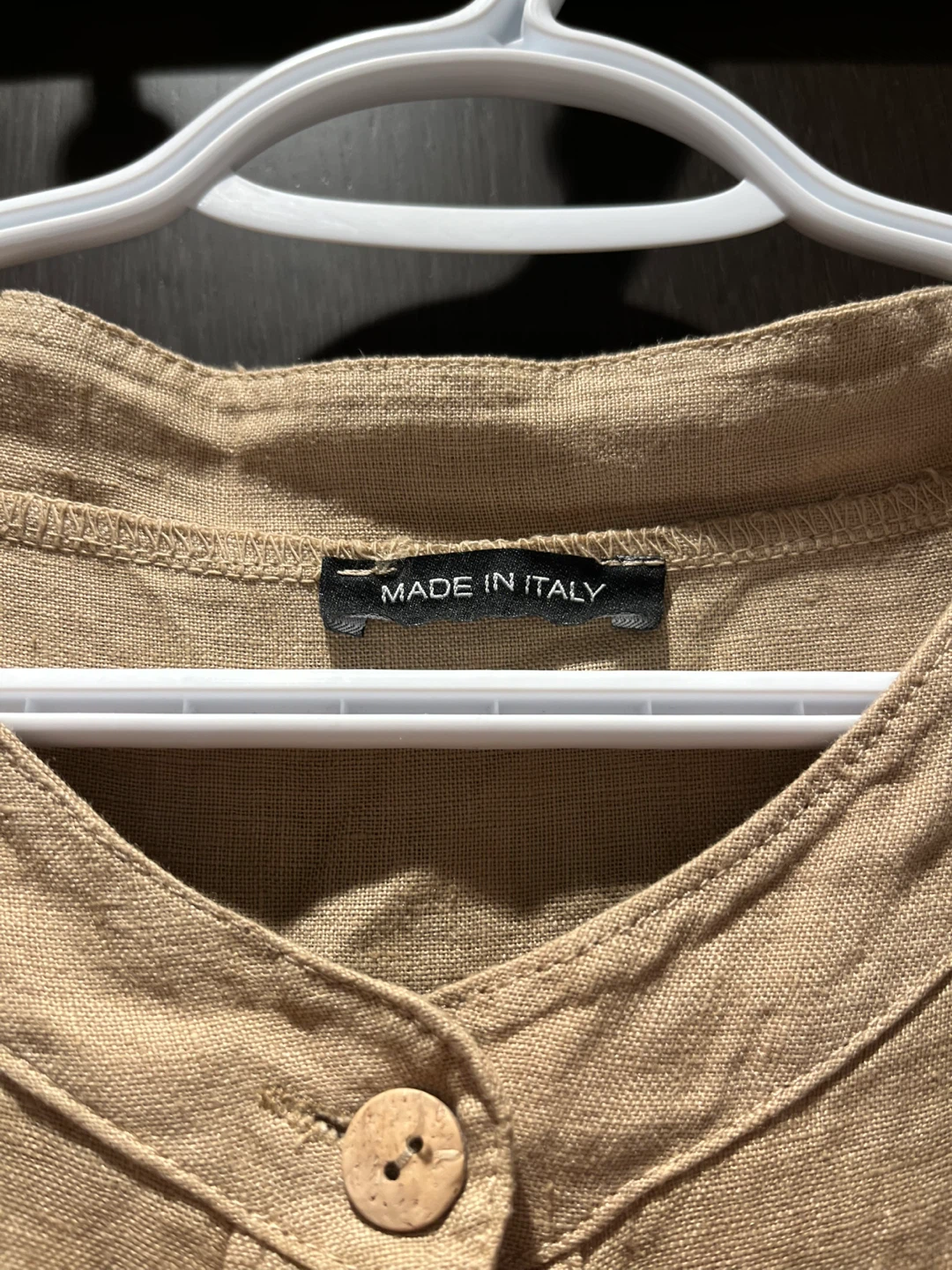 Linen Blend Button-Up Shirt - photo 2
