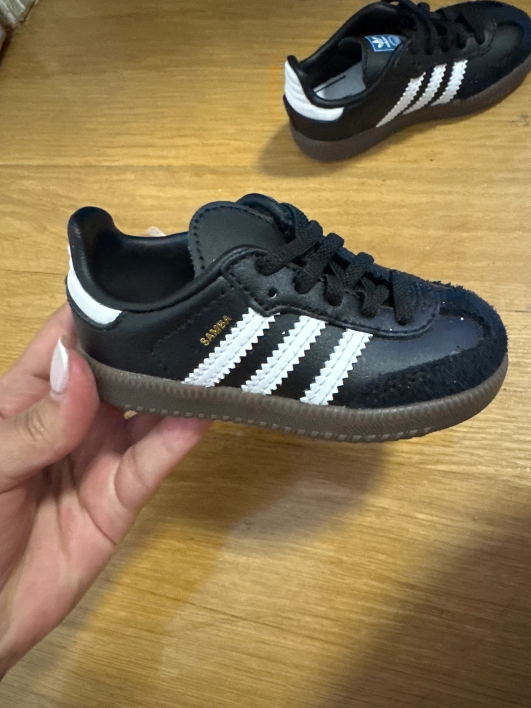 Adidas Samba Infant Shoes Black White Size 4K