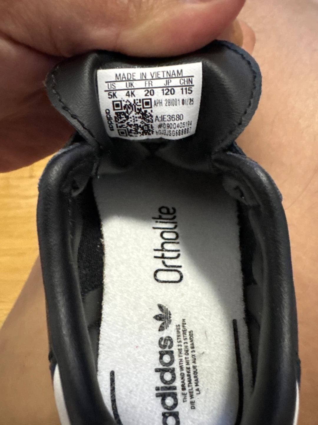 Adidas Samba Infant Shoes Black White Size 4K - photo 3