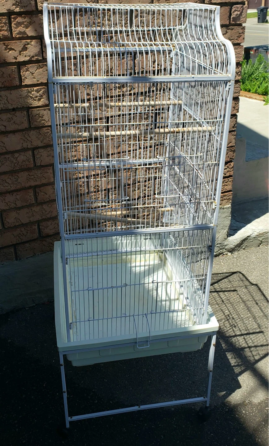 White Bird Cage with Stand - photo 3