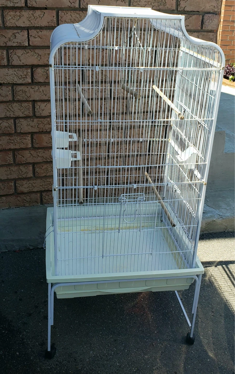 White Bird Cage with Stand - photo 4