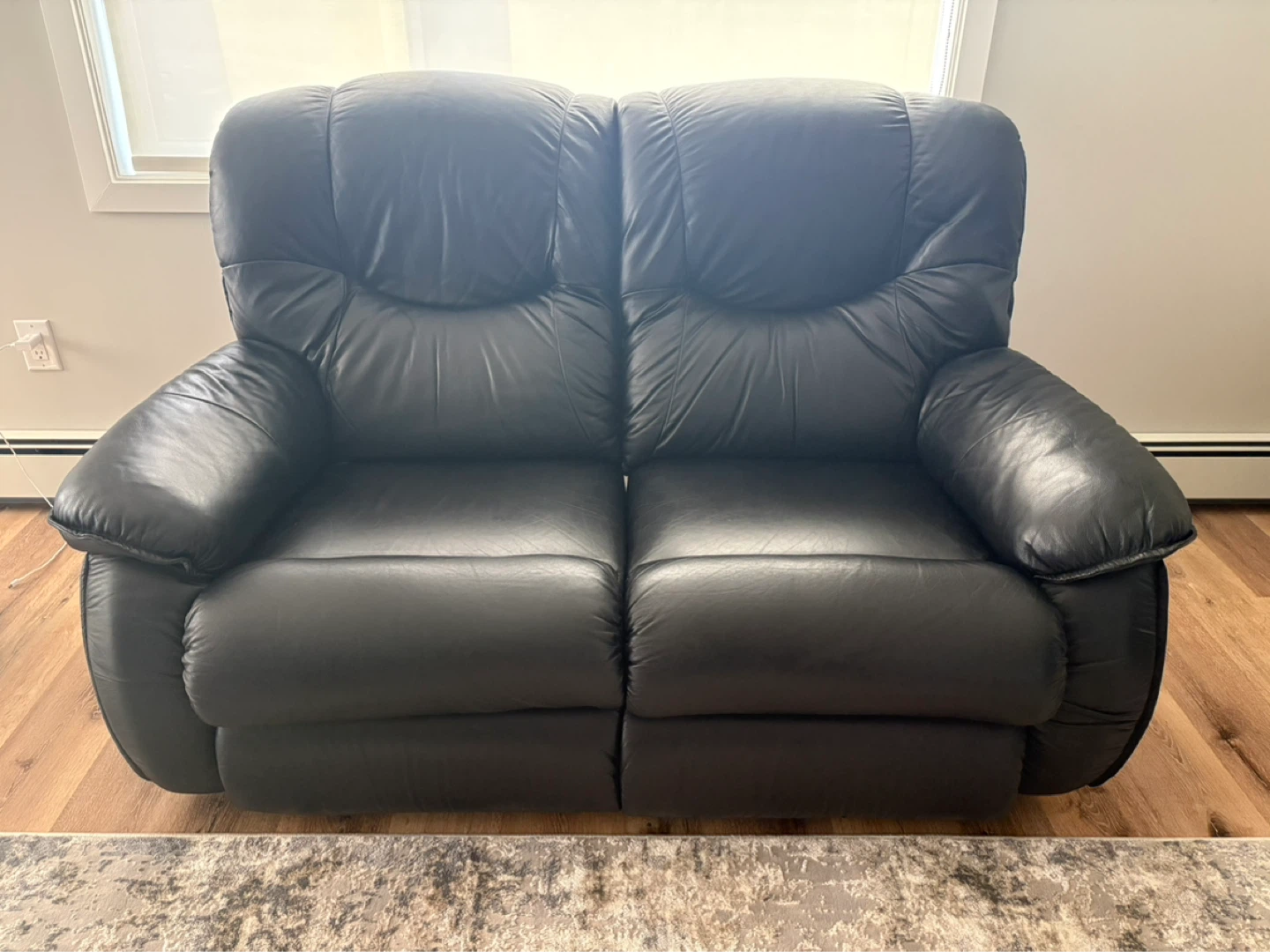 Black Leather Loveseat Recliner