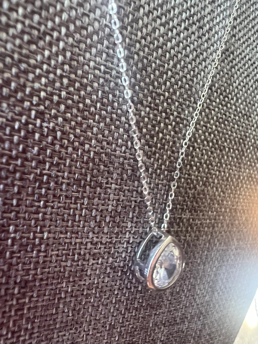925 Silver Teardrop Pendant Necklace - photo 4