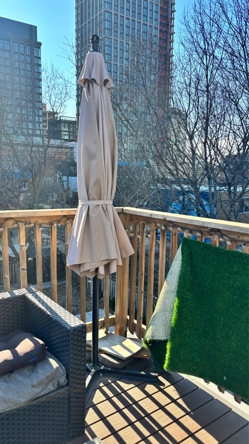 Large Patio Umbrella - Beige - photo 5