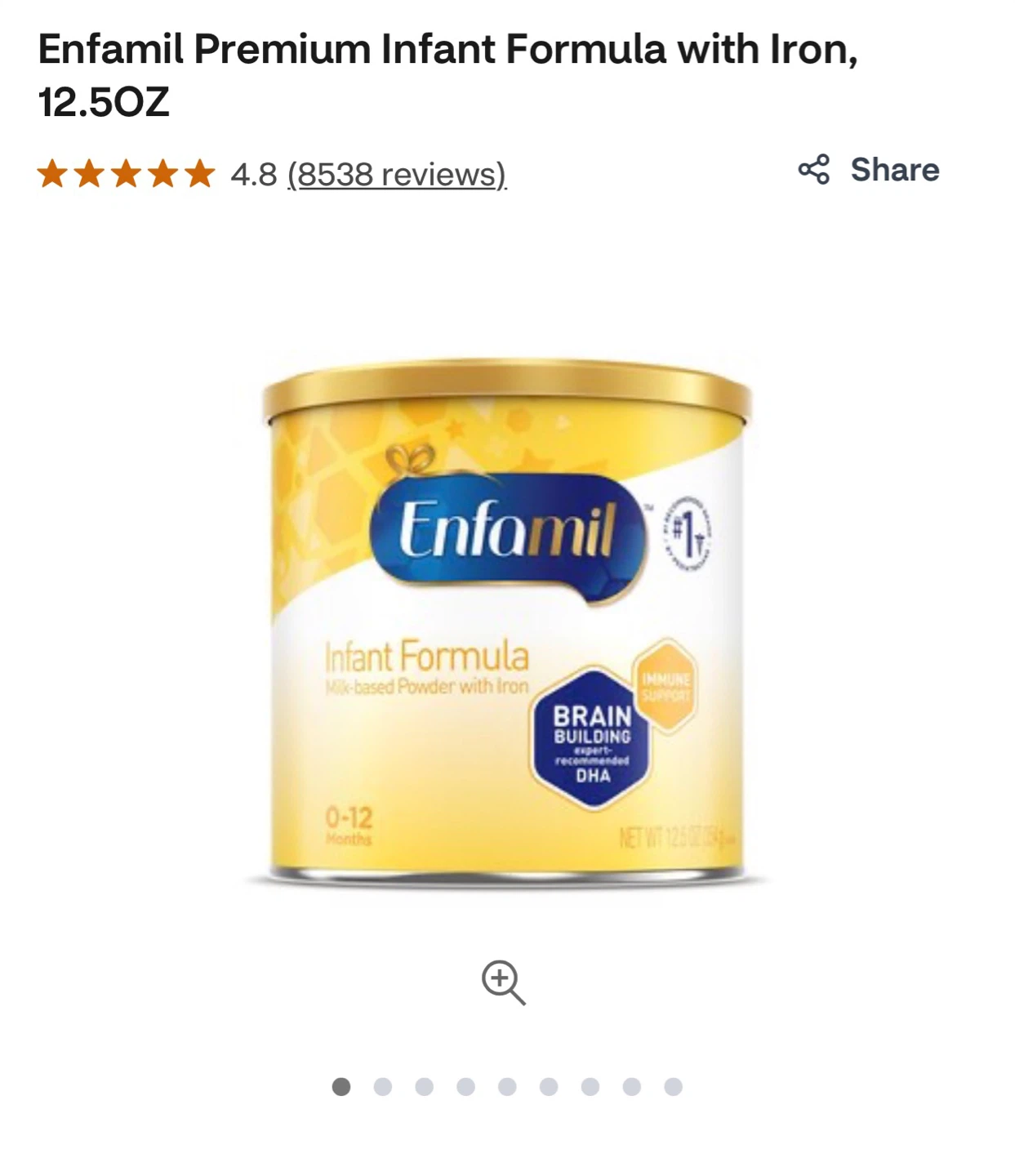 Enfamil Premium Infant Formula with Iron, 12.5oz