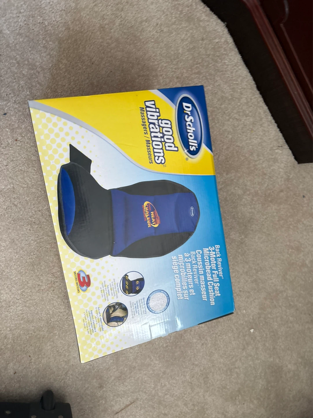 Dr. Scholl's Good Vibrations 3-Motor Back Reviver Seat Cushion