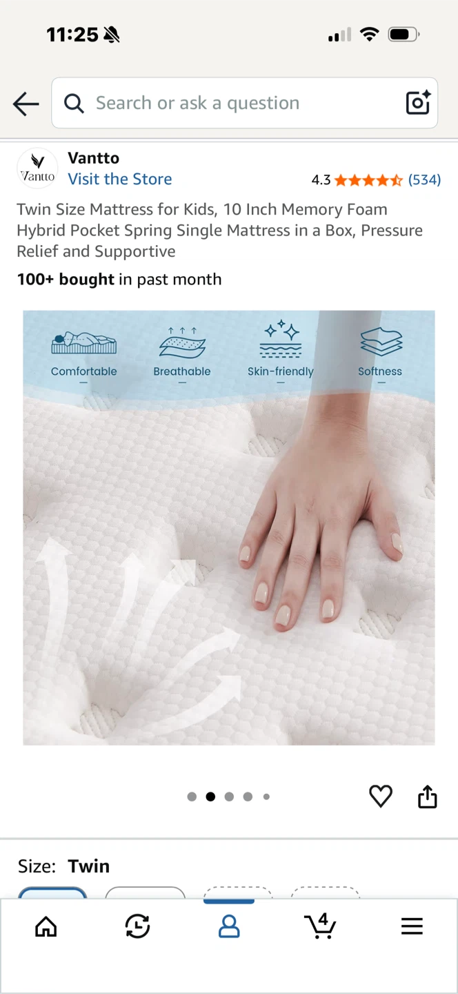 Brand New Twin Size Mattress for Kids - unopened, new in box - photo 4