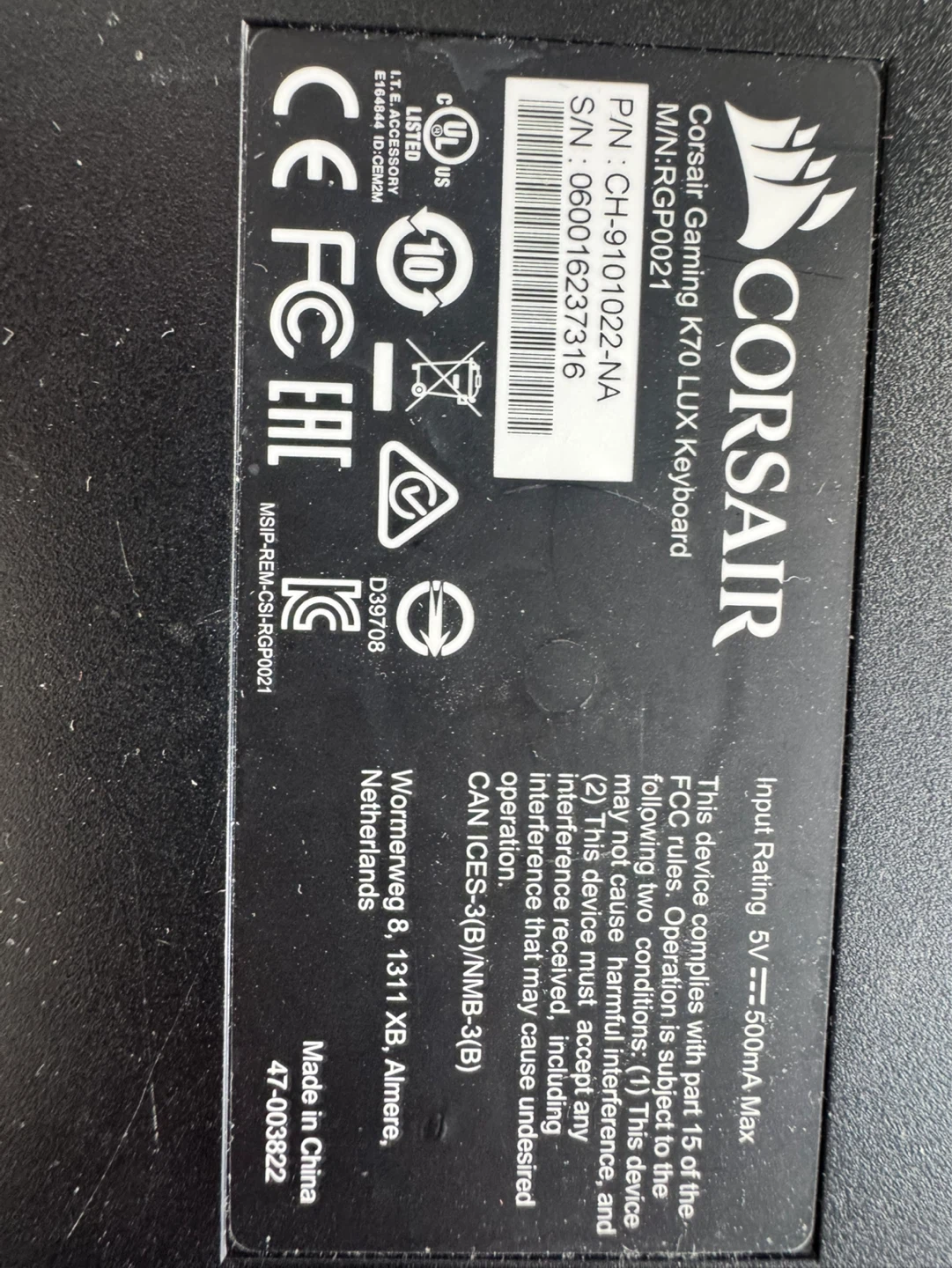 Corsair K70 LUX Mechanical Gaming Keyboard - photo 3