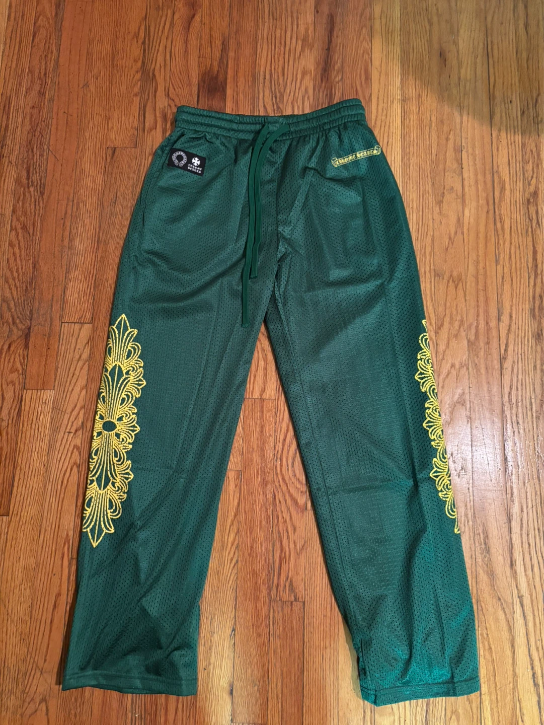Chrome Hearts Green Mesh Track Pants