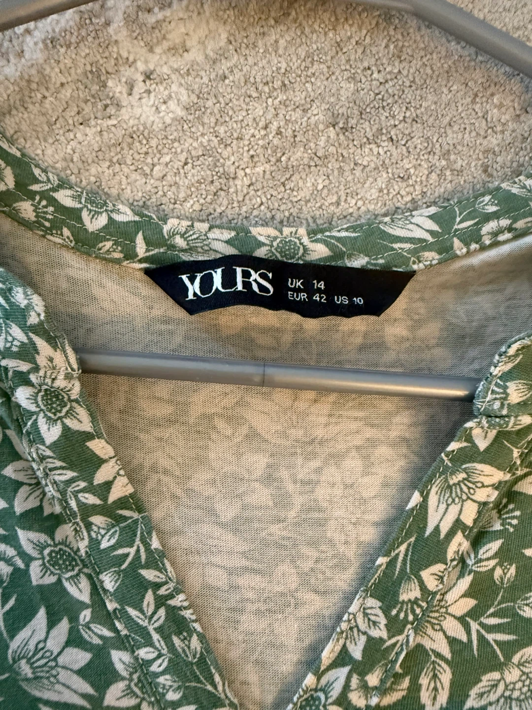 Yours Green Floral Tiered Midi Dress - photo 4