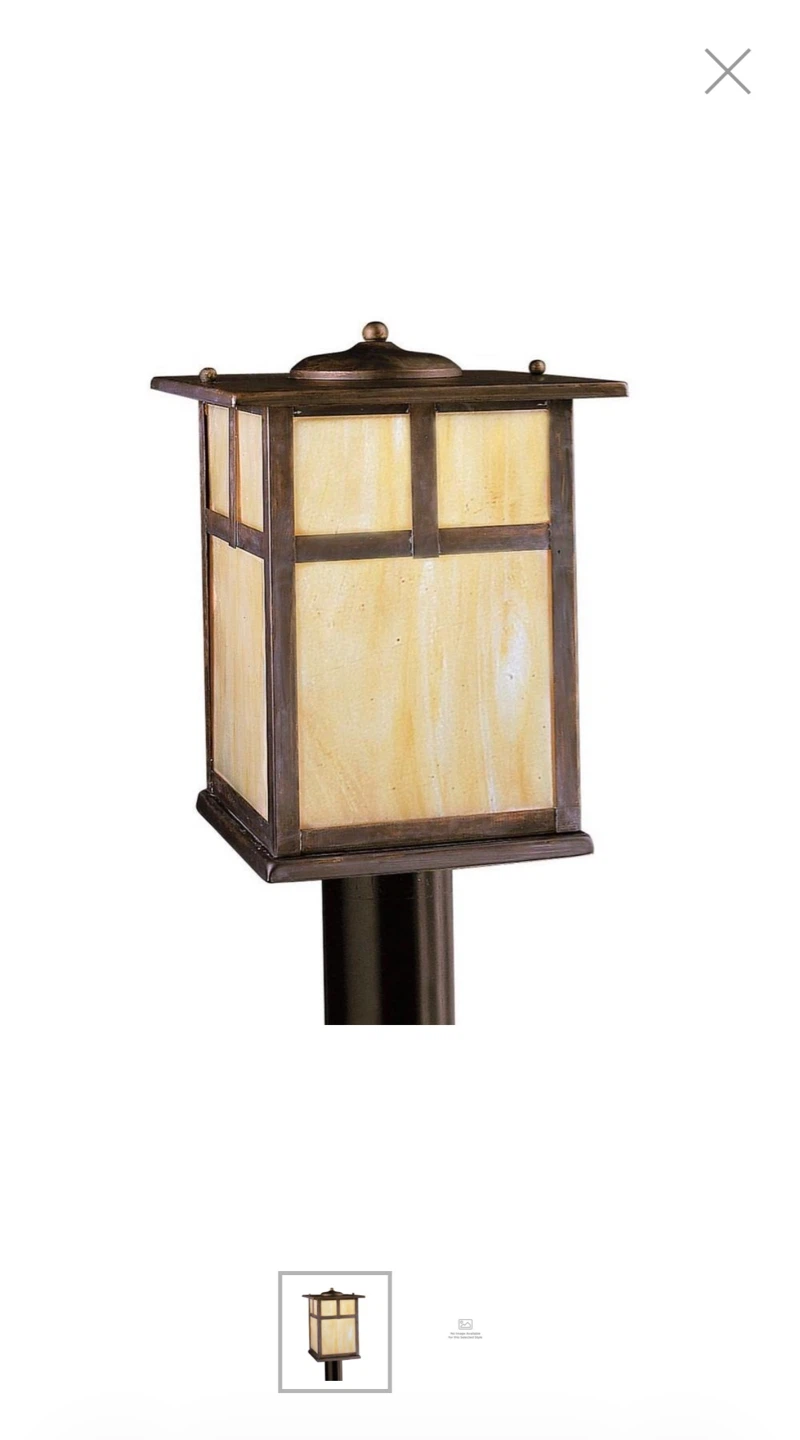 Kichler Mission Style Outdoor Post Light Fixture