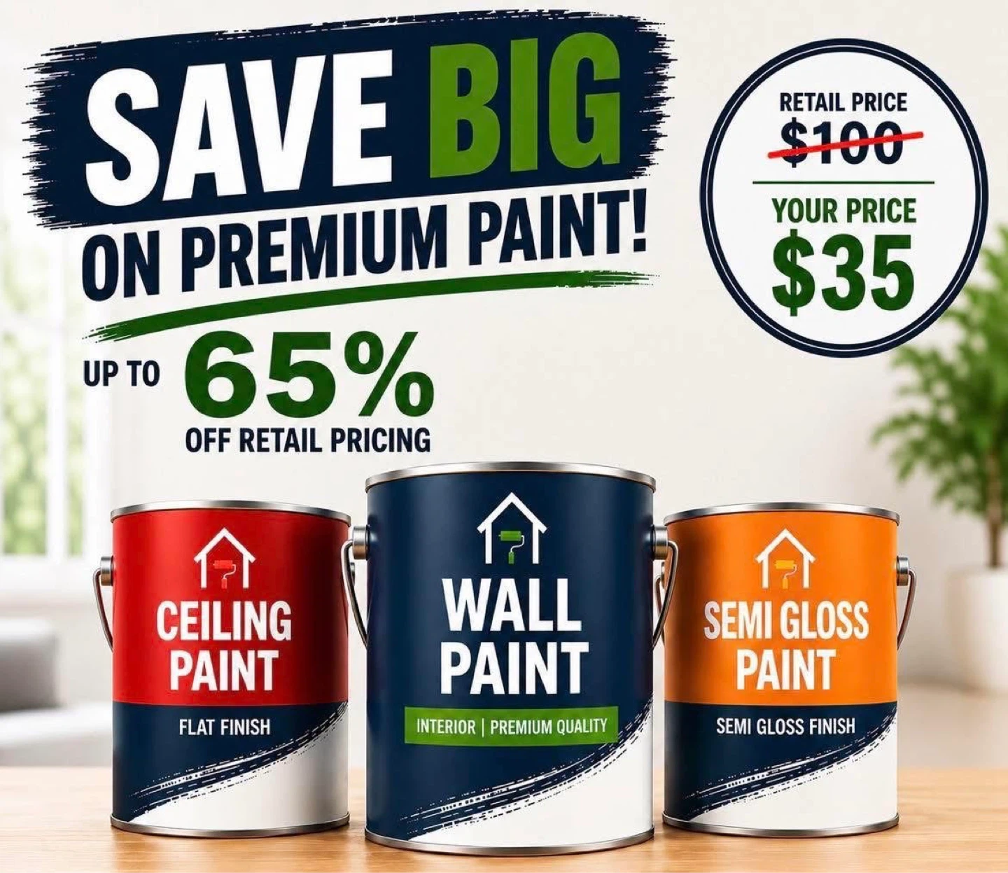 $100 Paint For $35/Gallon • Premium Interior Paint