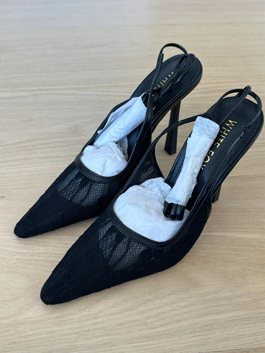 White Fox Black Lace Heels - photo 5