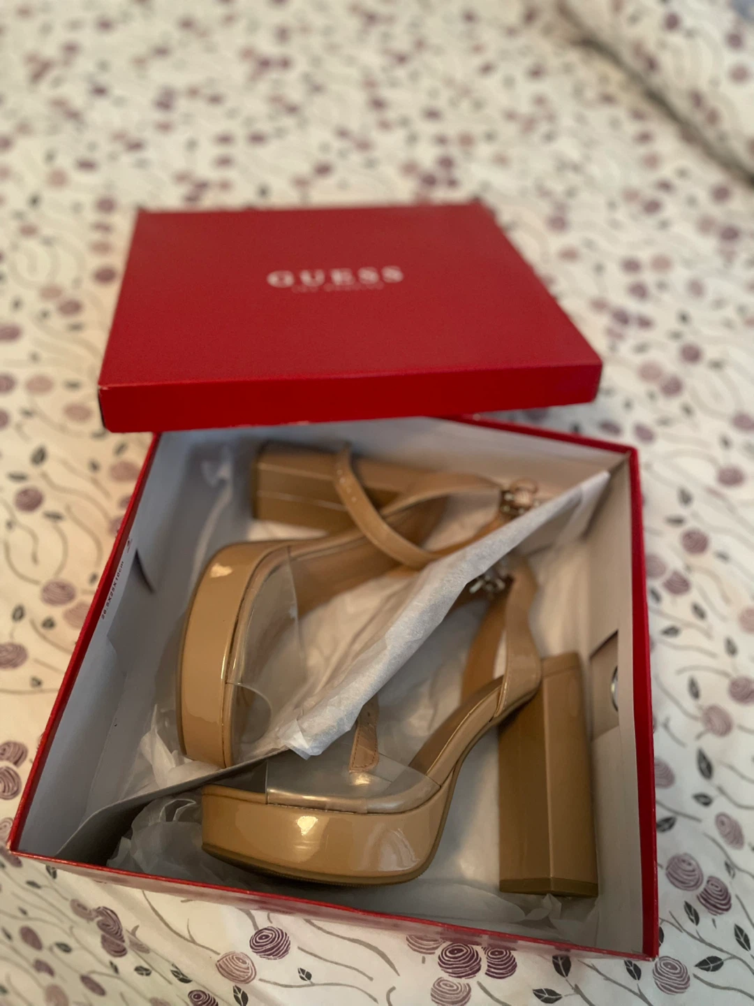 Guess Platform Heels Tan - photo 2