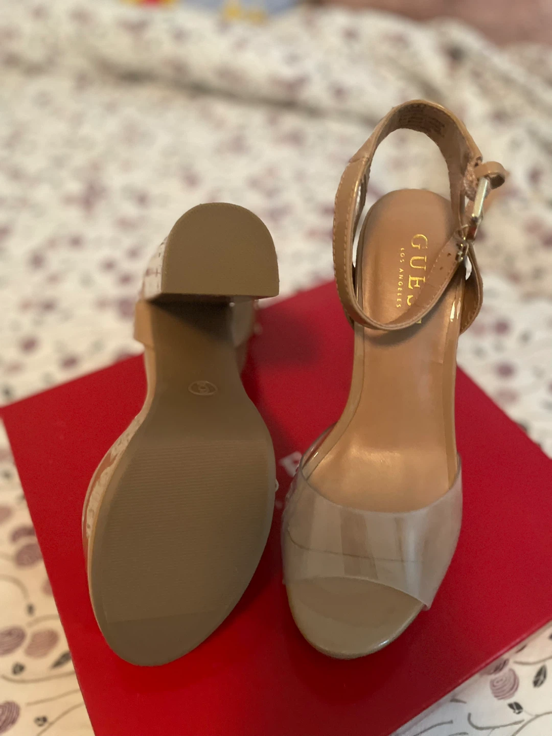 Guess Platform Heels Tan