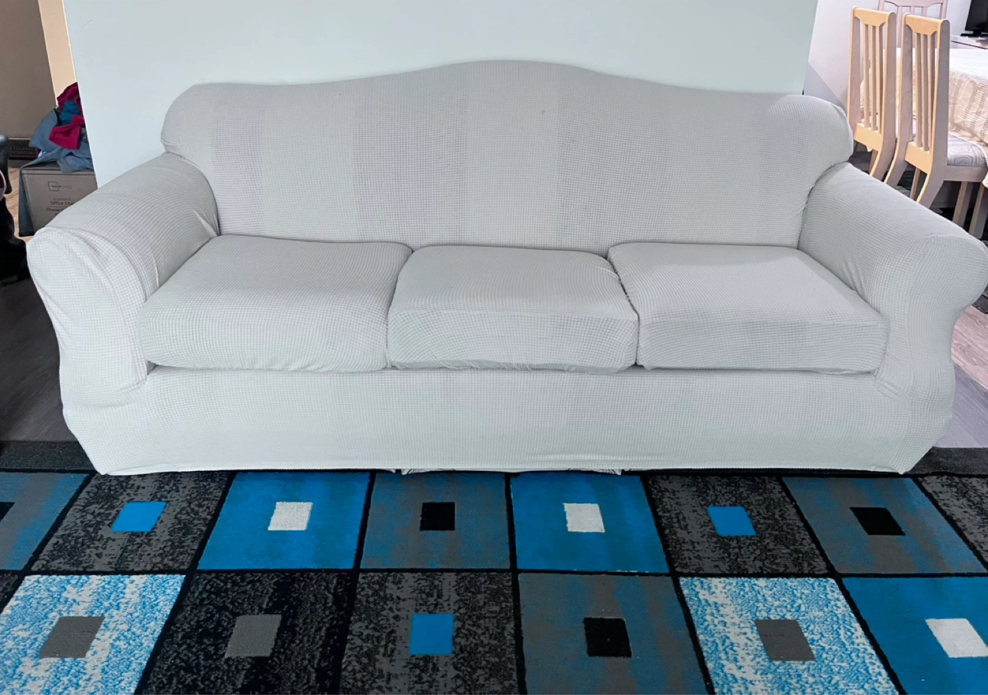 Sofa Slipcover for 3-Seater Sofa - White - photo 3