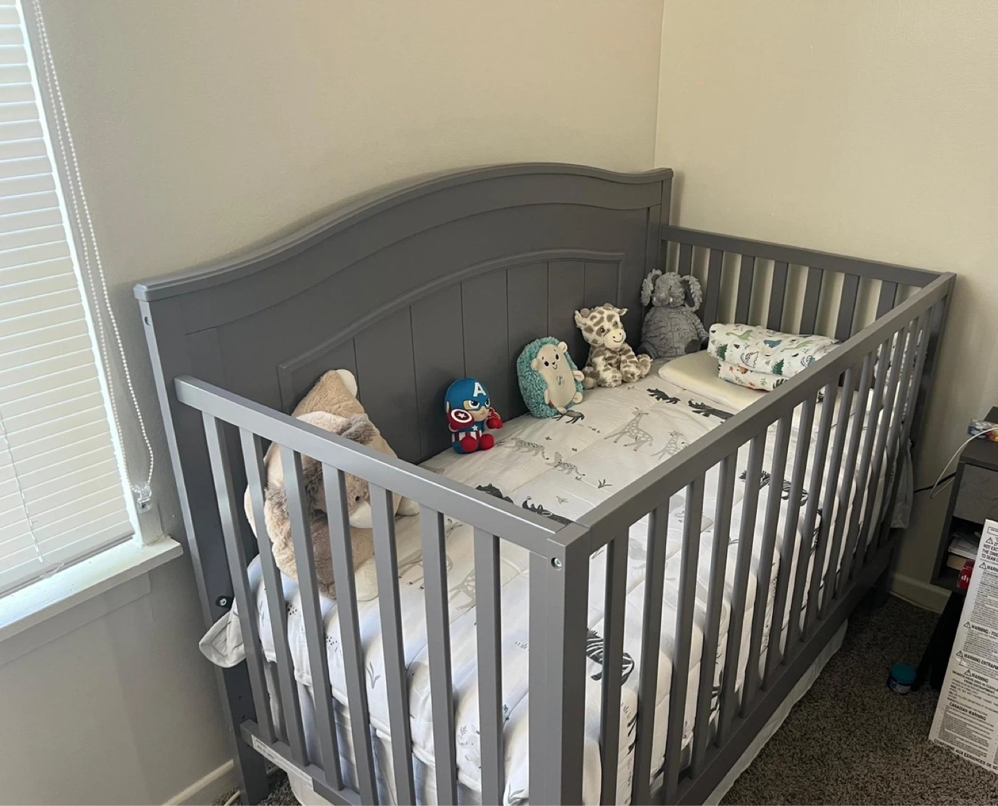 Gray Convertible Crib
