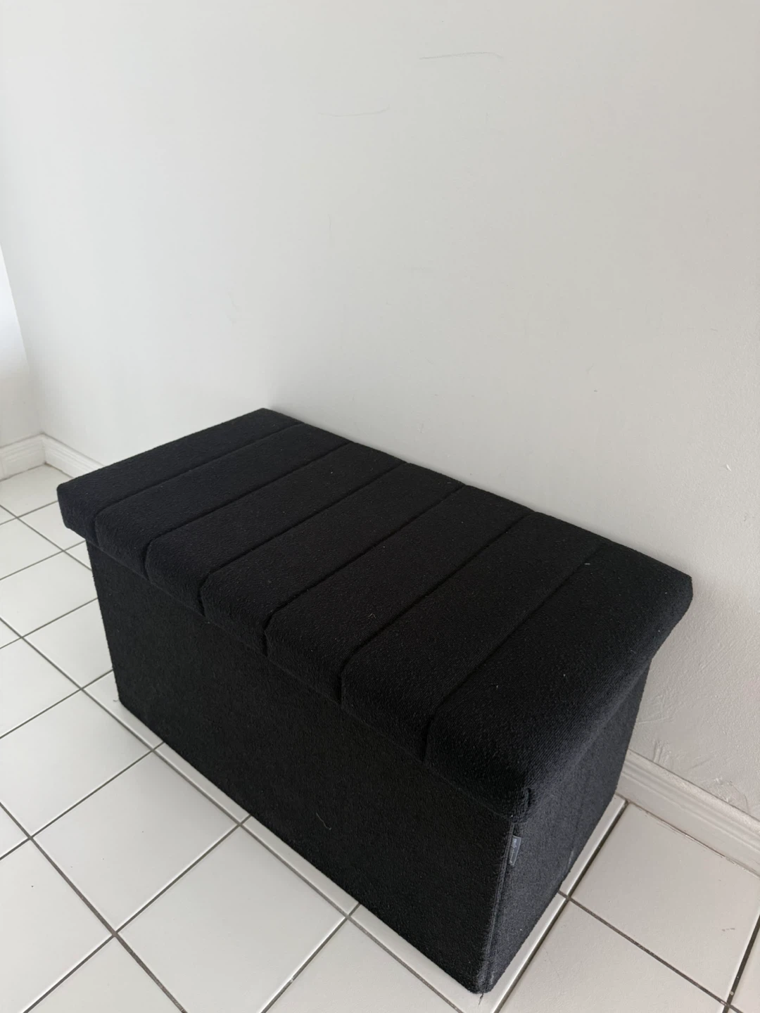 Foldable Storage Ottoman / Bench – Black | Sit, Store & Style!