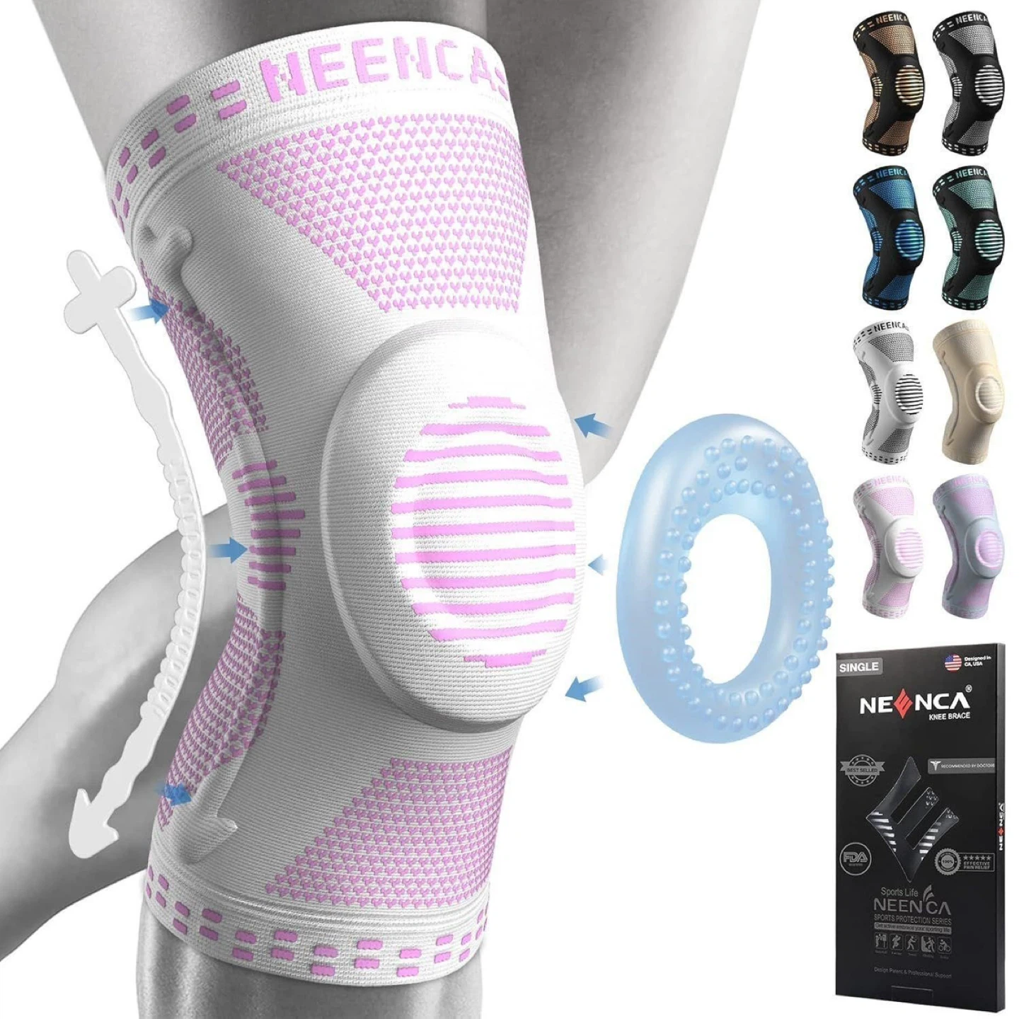 NEENCA Knee Brace with Patella Gel Pad