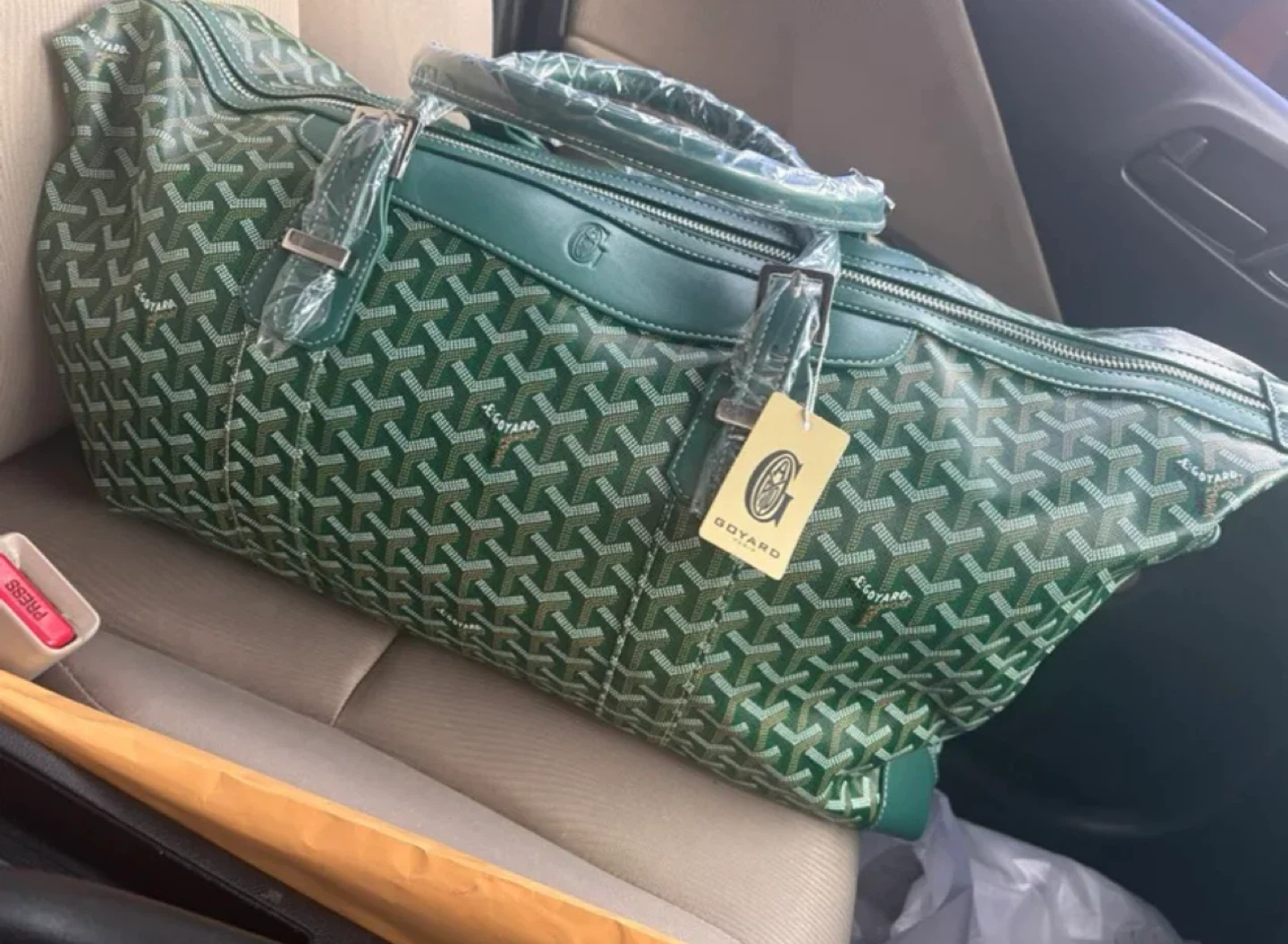 Goyard Green Monogram Duffle Bag