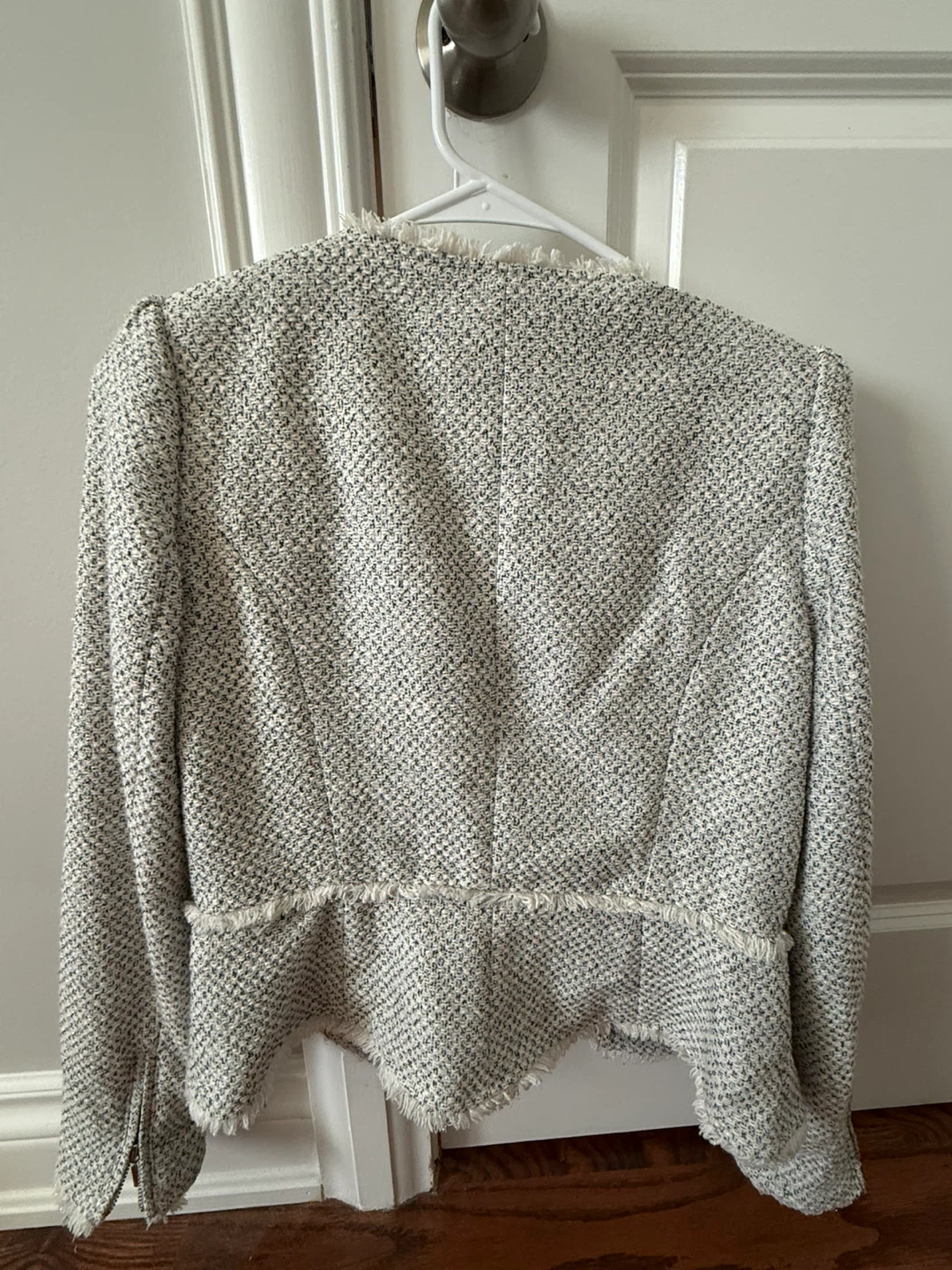 White House Black Market Tweed Cropped Jacket Size 6 - photo 2