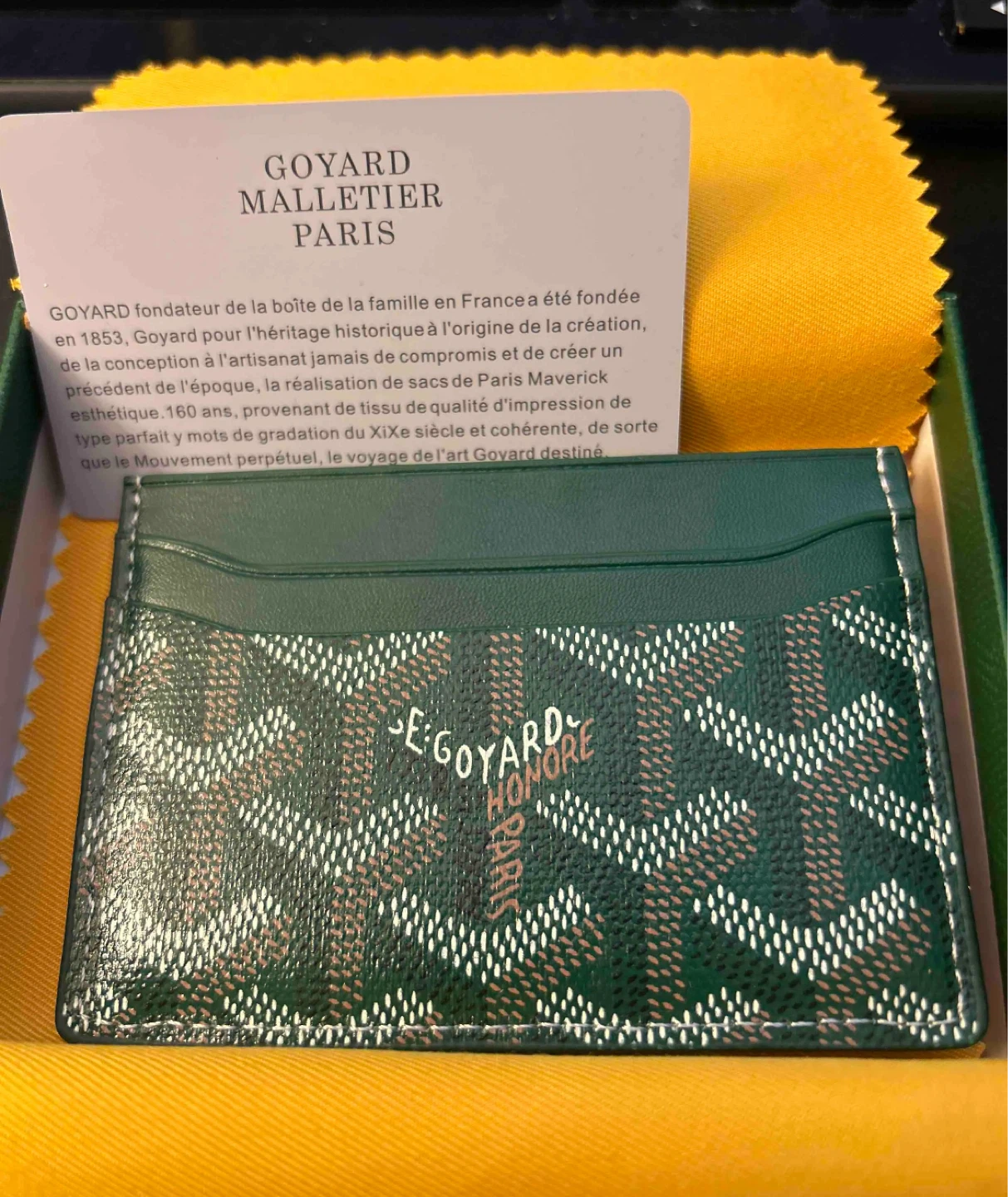Goyard Green Monogram Card Holder - photo 2