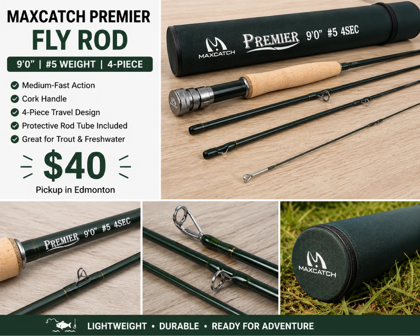 Maxcatch Premier Fly Rod 9'0" #5 Weight 4-Piece
