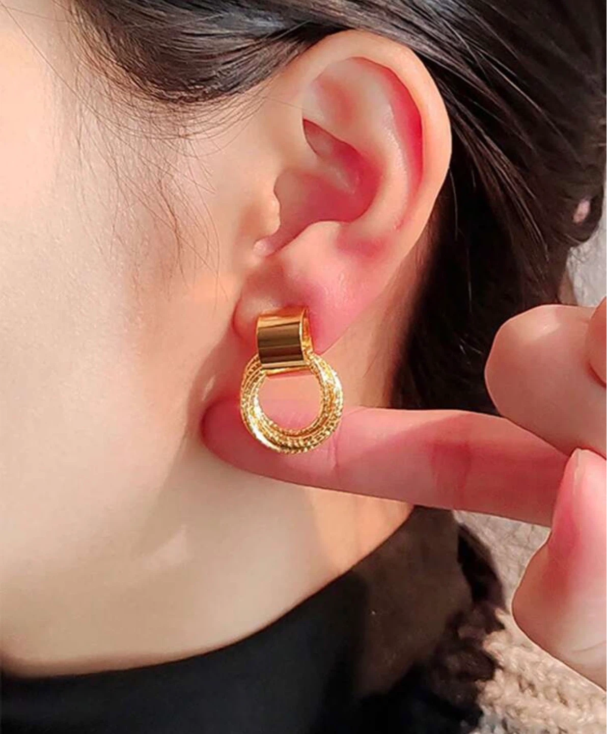 5-Pair Gold & Pearl Earring Set - photo 4