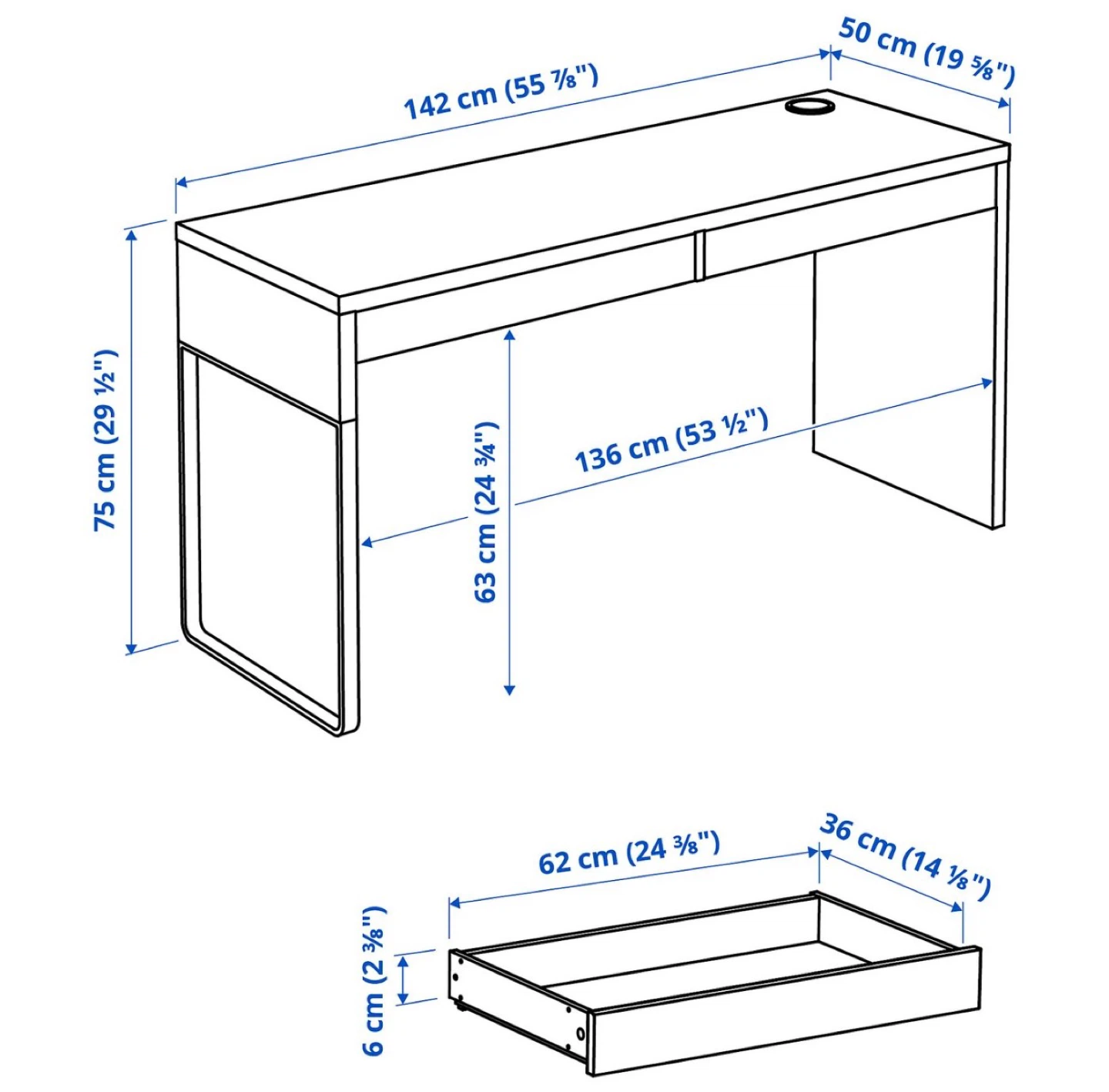IKEA MICKE Desk Black-Brown - photo 5