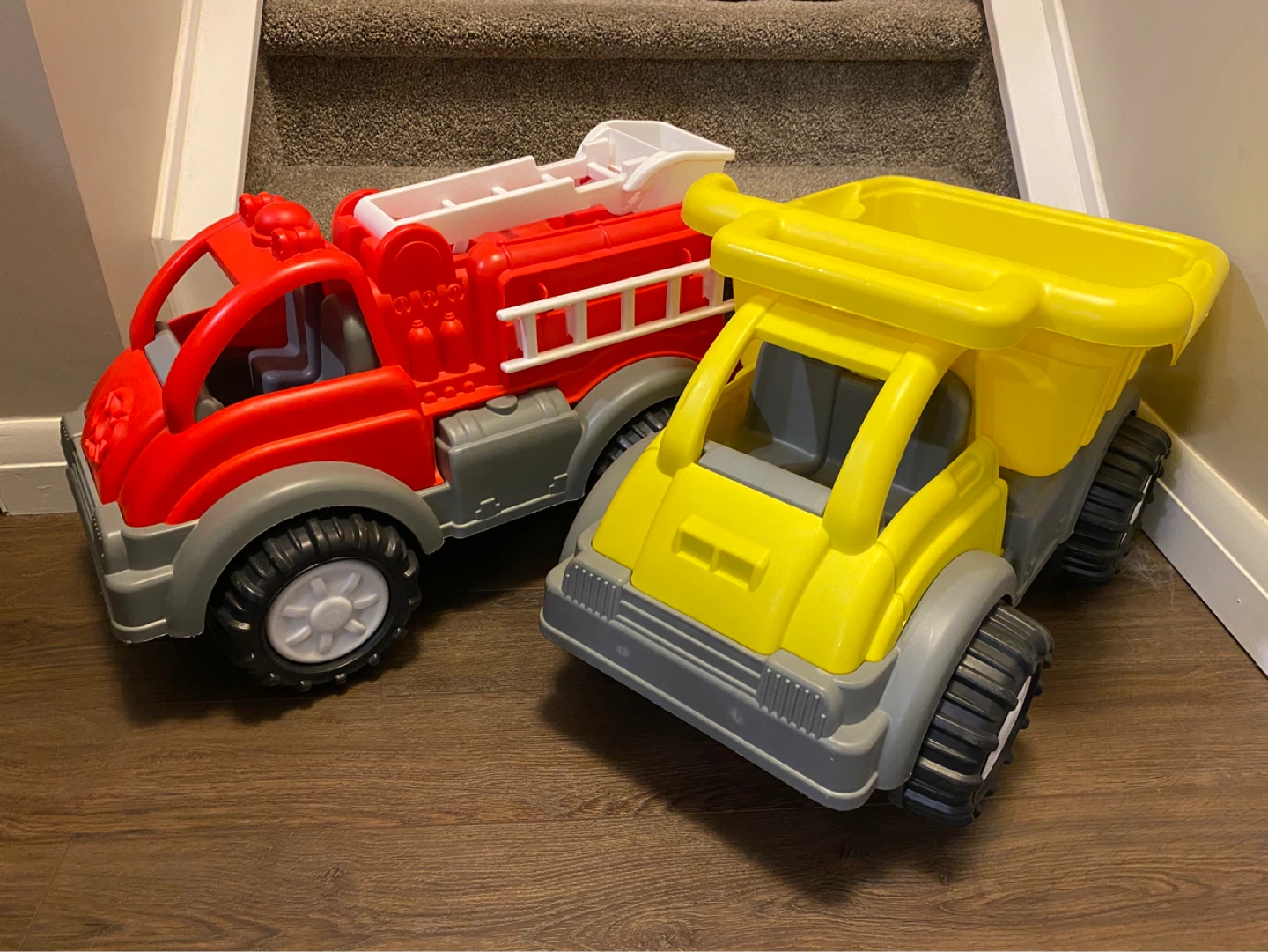 Gigantic Fire Truck & Dump Truck Toy