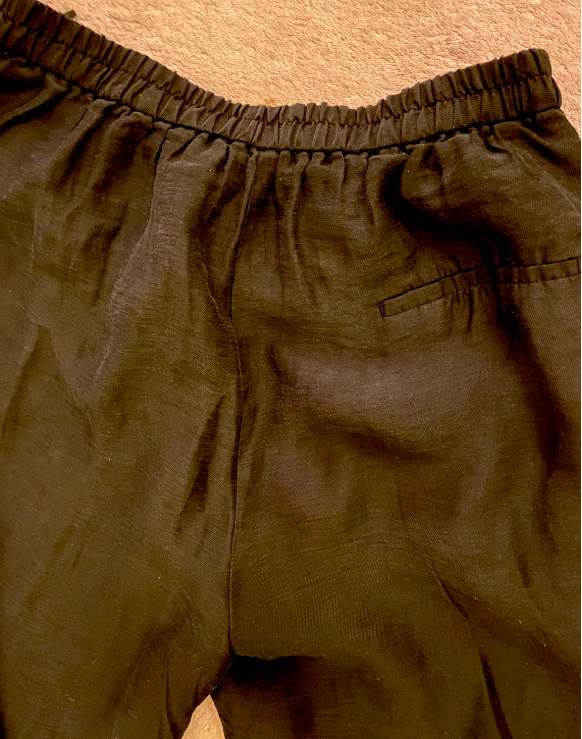 Zara Black Linen Blend Wide Leg Pants Size Medium - photo 2