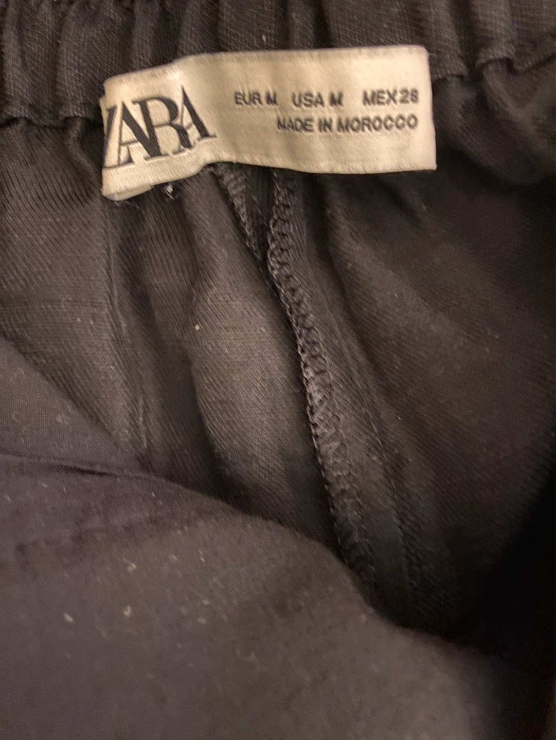 Zara Black Linen Blend Wide Leg Pants Size Medium - photo 4