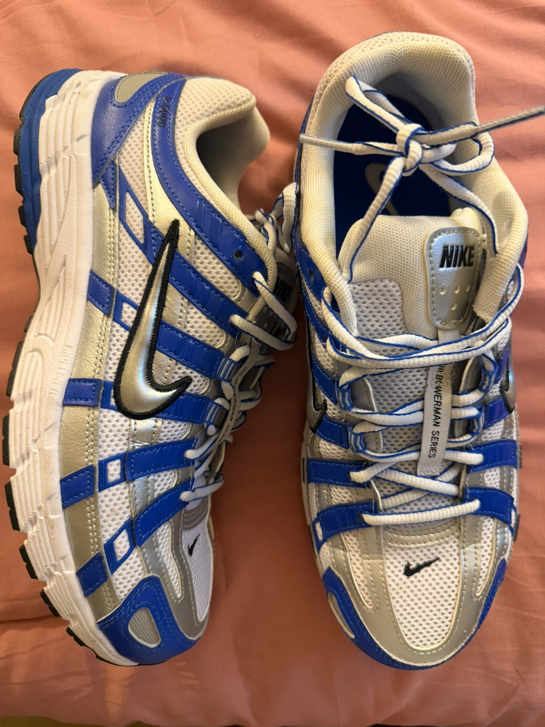 Nike Air Max P-6000 Men's Shoes Blue/Silver Size 9