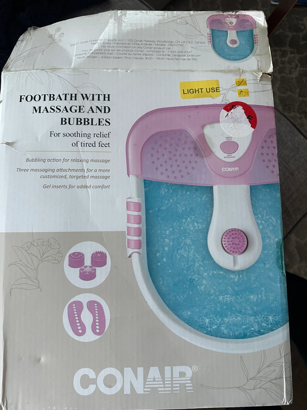 Conair Footbath with Massage and Bubbles