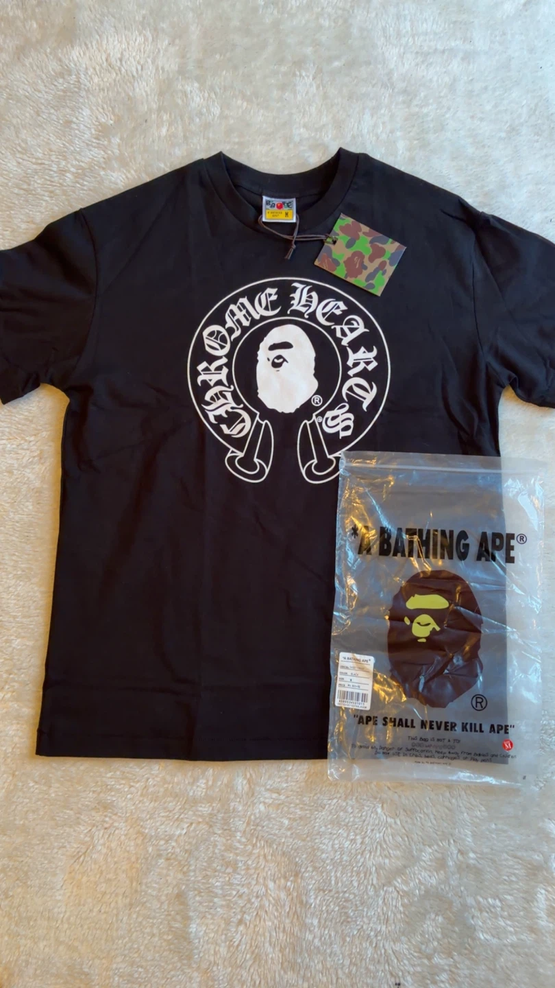 A Bathing Ape x Chrome Hearts Black T-Shirt