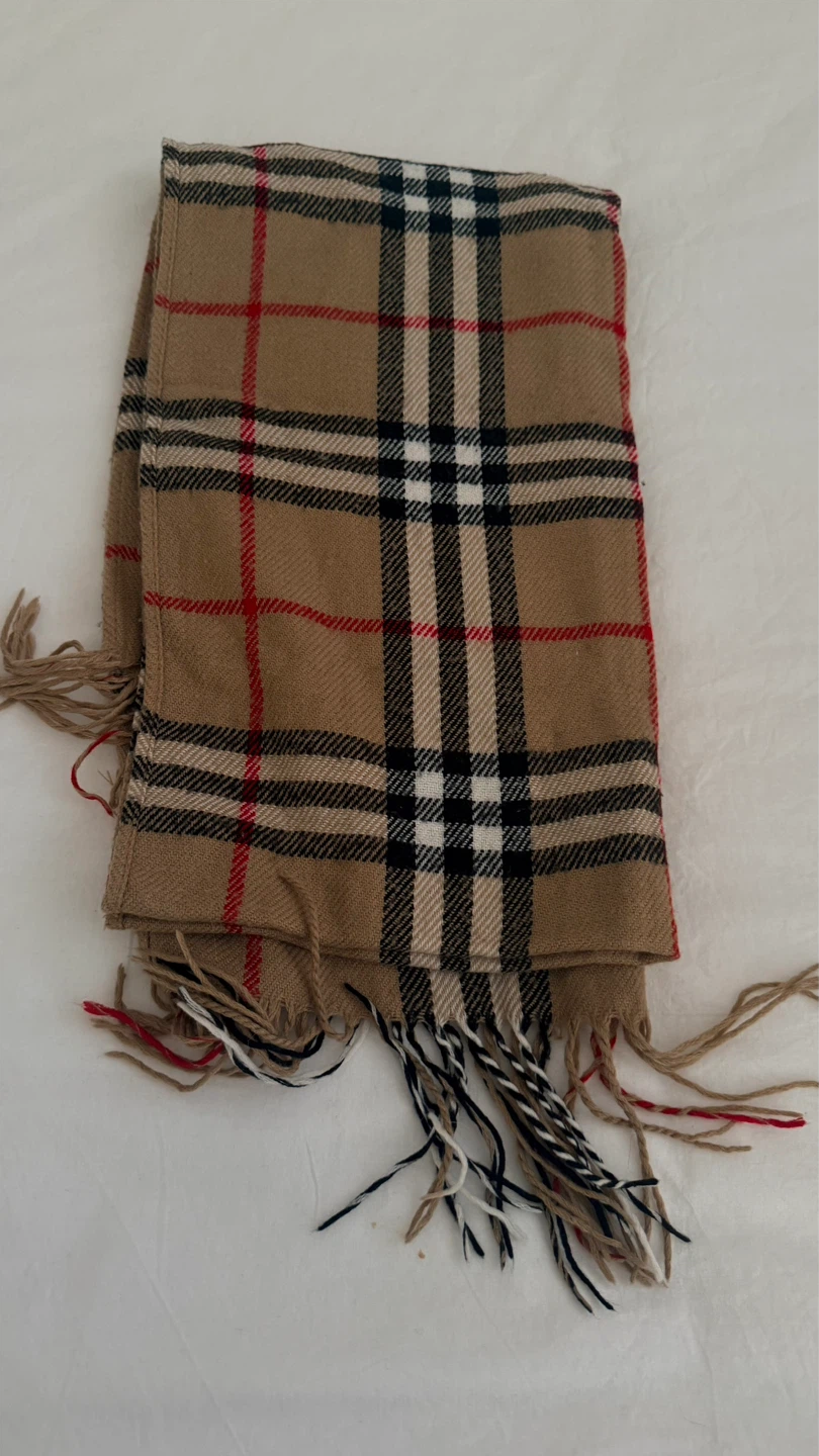Checkered Scarf with Fringes - photo 2