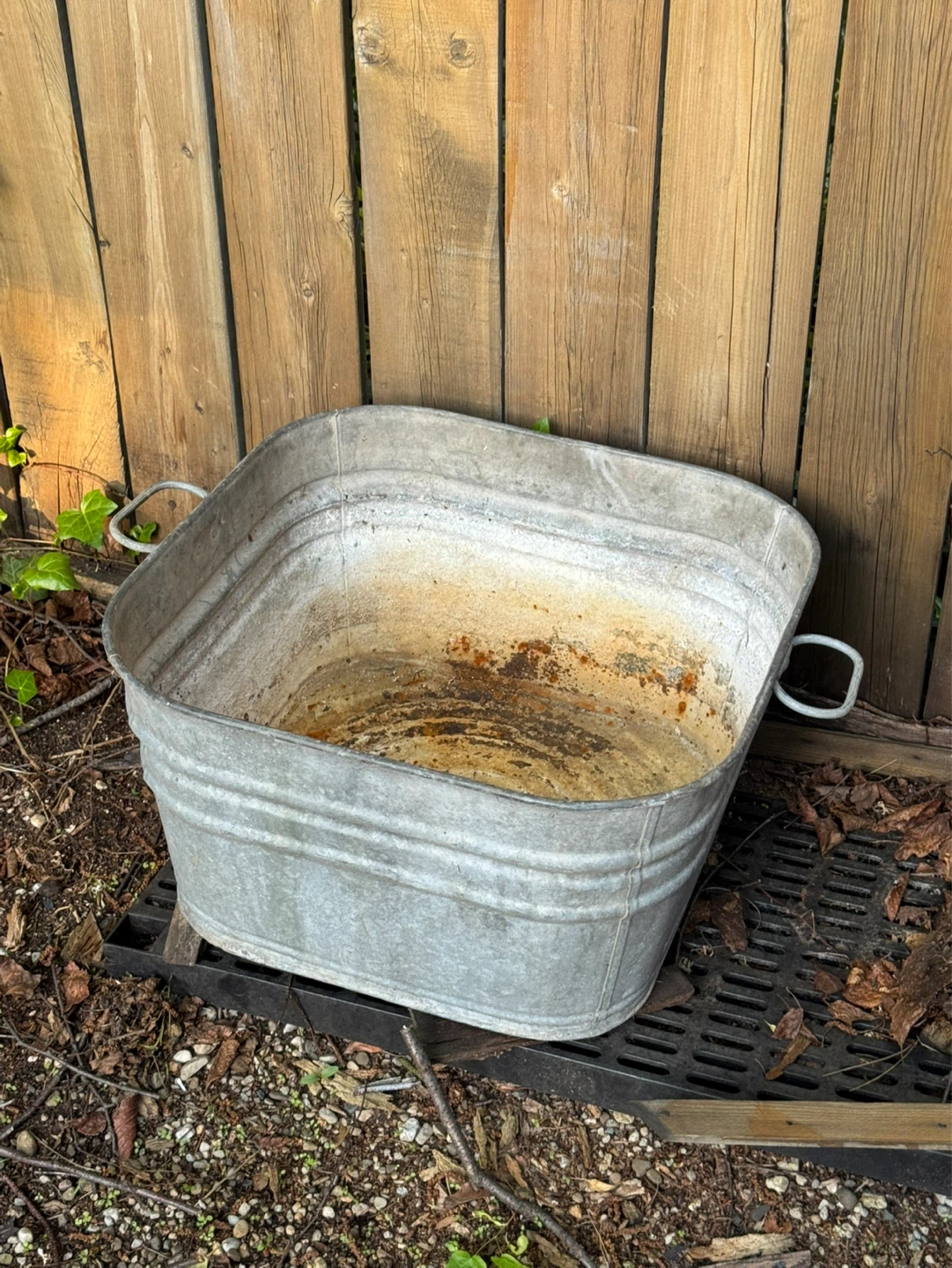 Antique Galvanized Metal 20” Wash Tub - photo 2