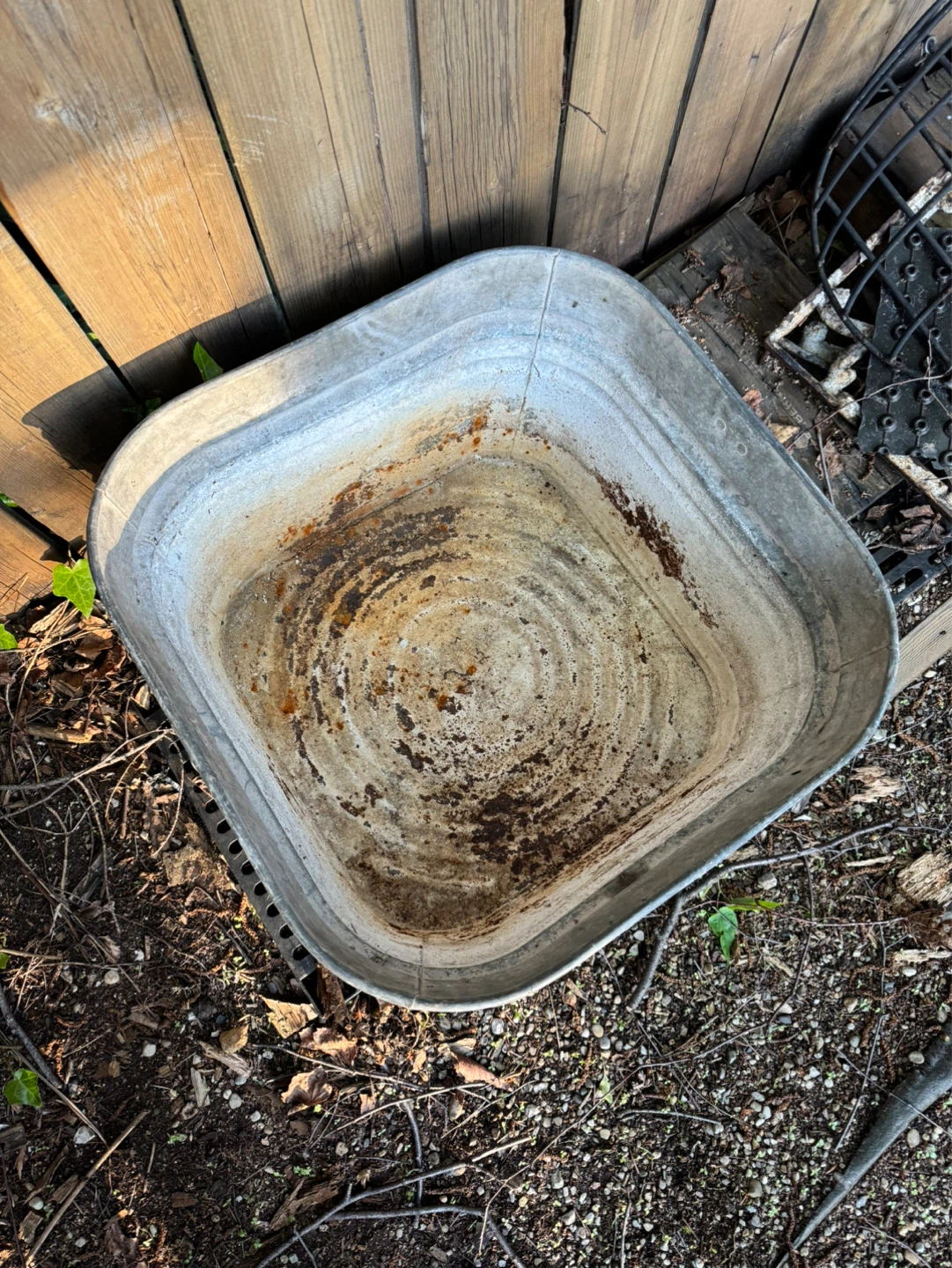 Antique Galvanized Metal 20” Wash Tub - photo 4