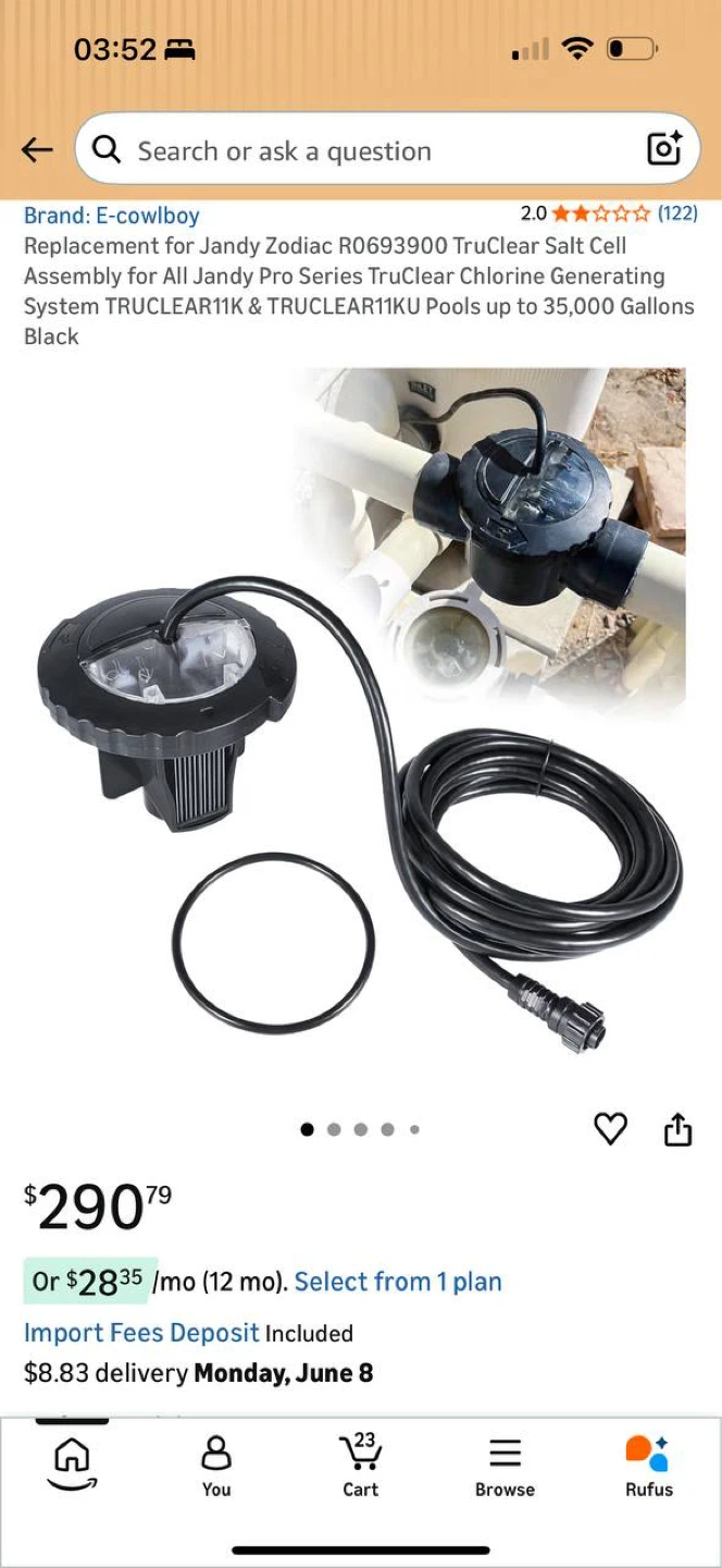 E-cowlboy R0693900 TruClear Salt Cell Assembly 🔥