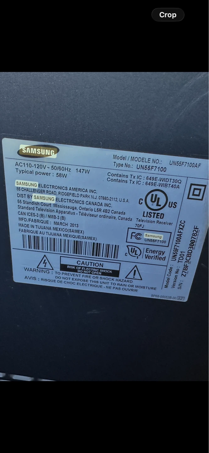 Samsung 55" UN55F7100AF Smart LED TV - photo 2