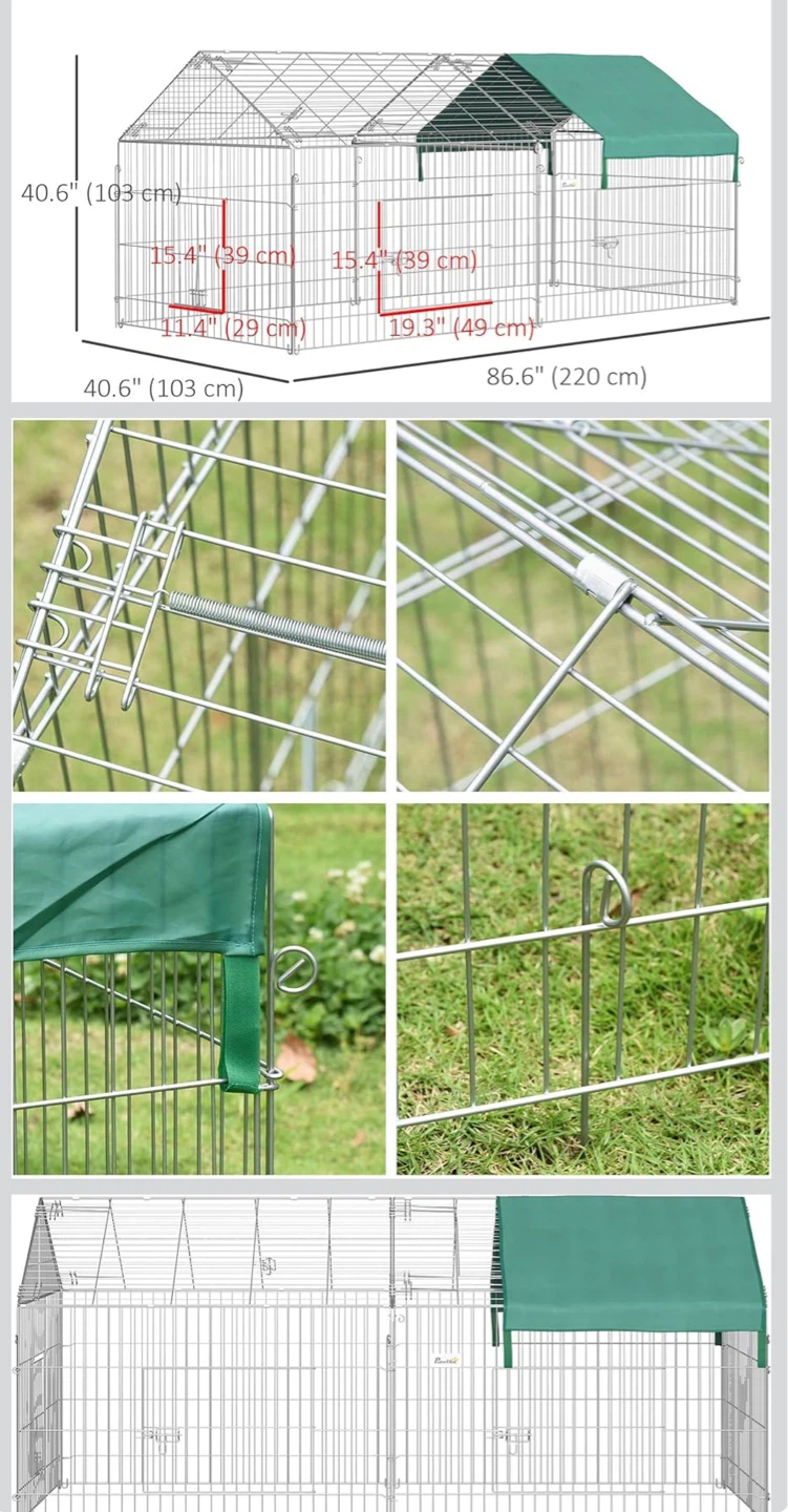 PawHut Large Outdoor Pet Playpen - photo 4