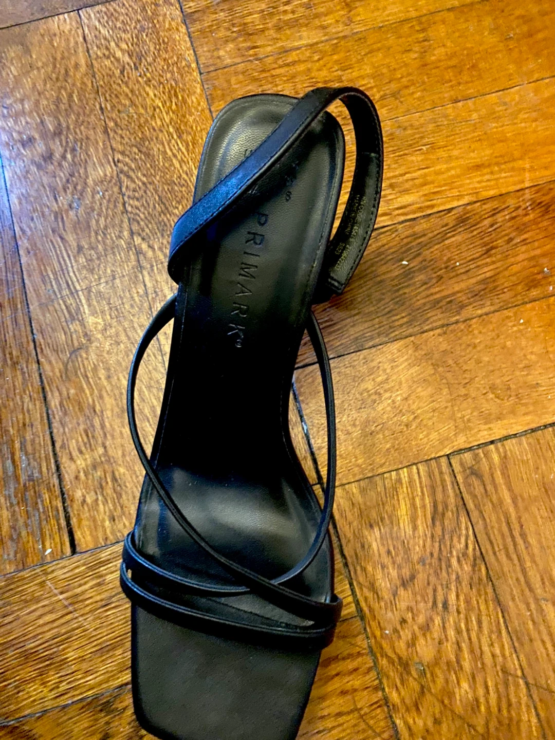 Primark Black Strappy Block Heels - Size 8 - photo 4