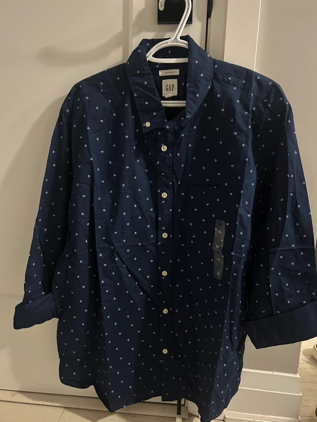 GAP Men's XL Long Sleeve Shirt - Navy