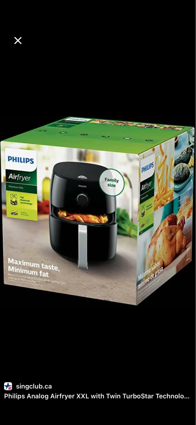 Philips Airfryer XXLPhilips Premium Airfryer XXL HD9630/98 (Used