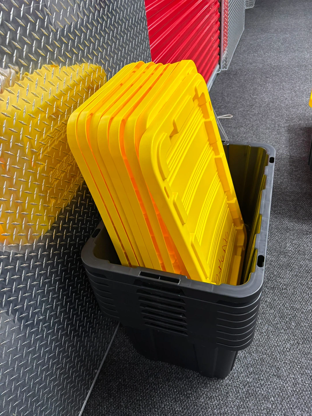 Brightmaison Storage Tote Lids (Set of 5) - Yellow - photo 2