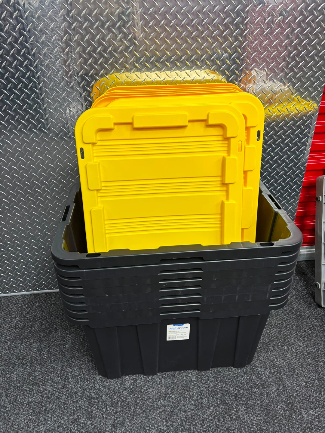 Brightmaison Storage Tote Lids (Set of 5) - Yellow