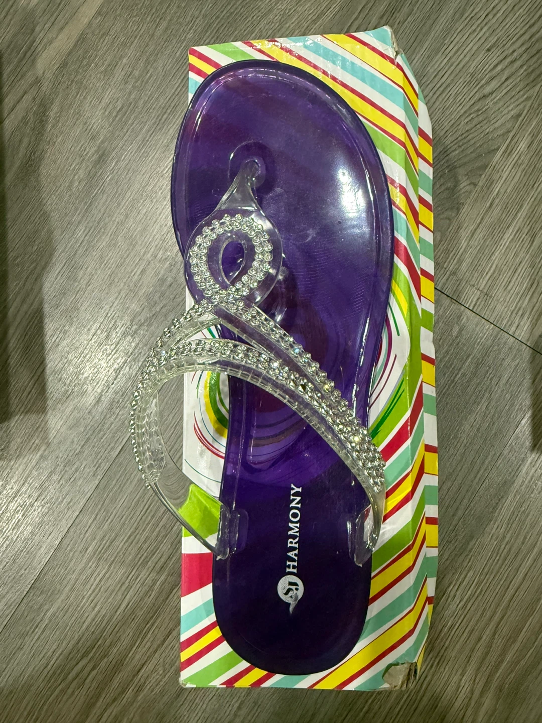 Women’s Harmony Flip Flops - Purple with Rhinestones